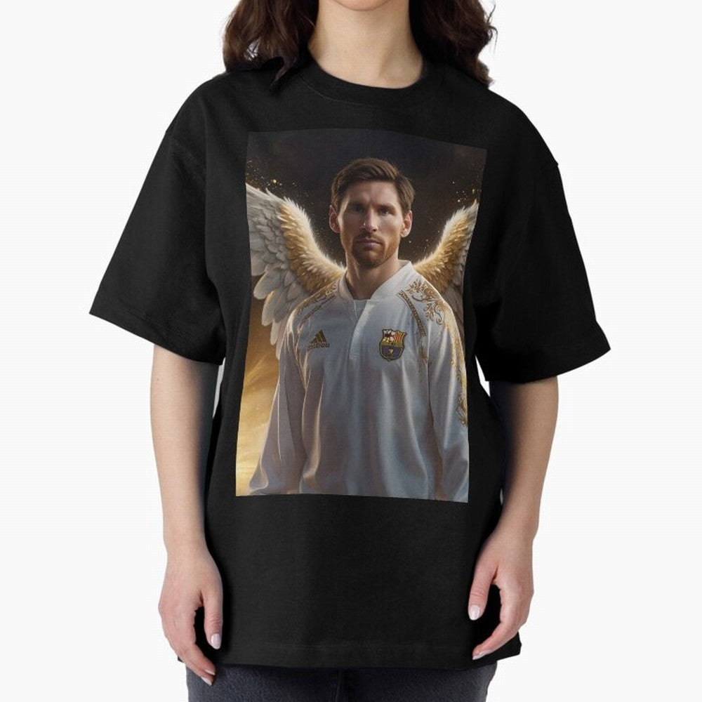 Lionel Messi An Ange Oversized T-Shirt Carry the Dream of Match Day Hype around FIFA World Cup 2026 Group Stage, CR7 and Messi, England, France and Netherlands, Worldwide Fan Energy, Dramatic Goals, Stadium Lights and Championship Celebrations;