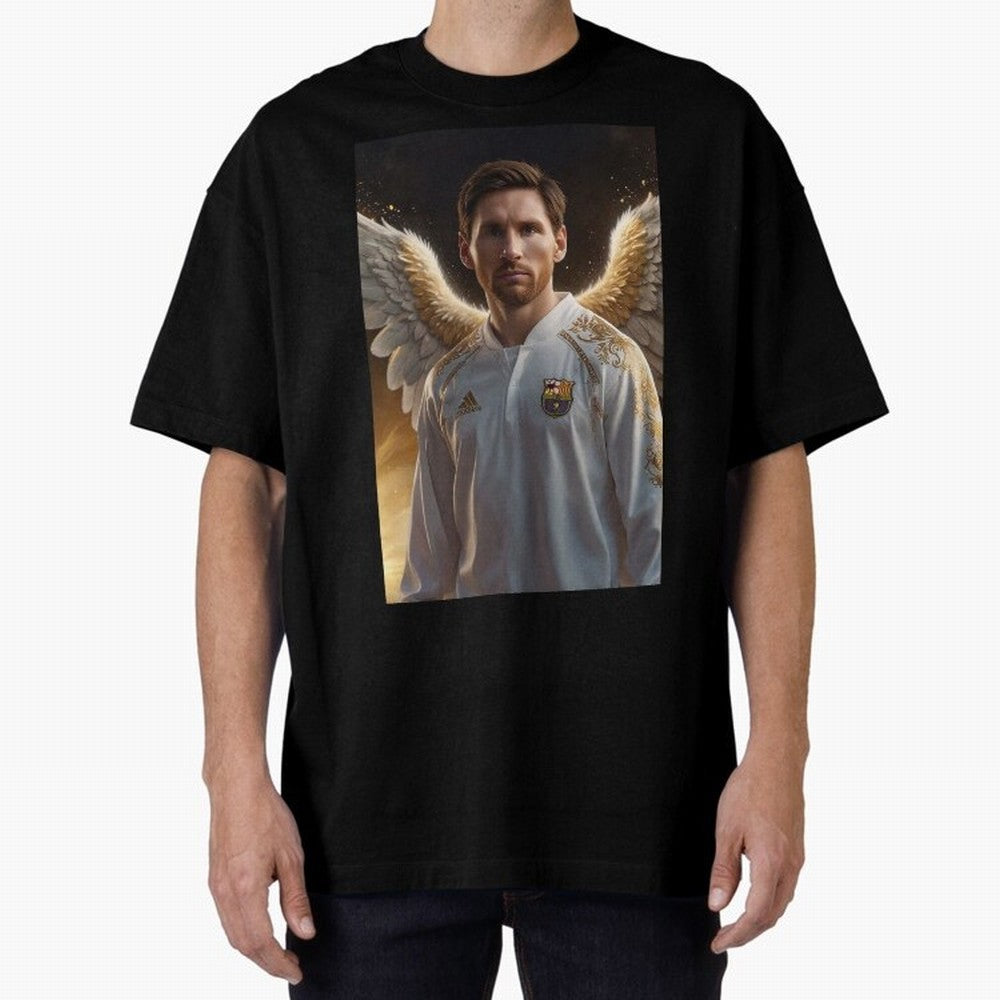 Lionel Messi An Ange Oversized T-Shirt Carry the Dream of Match Day Hype around FIFA World Cup 2026 Group Stage, CR7 and Messi, England, France and Netherlands, Worldwide Fan Energy, Dramatic Goals, Stadium Lights and Championship Celebrations;