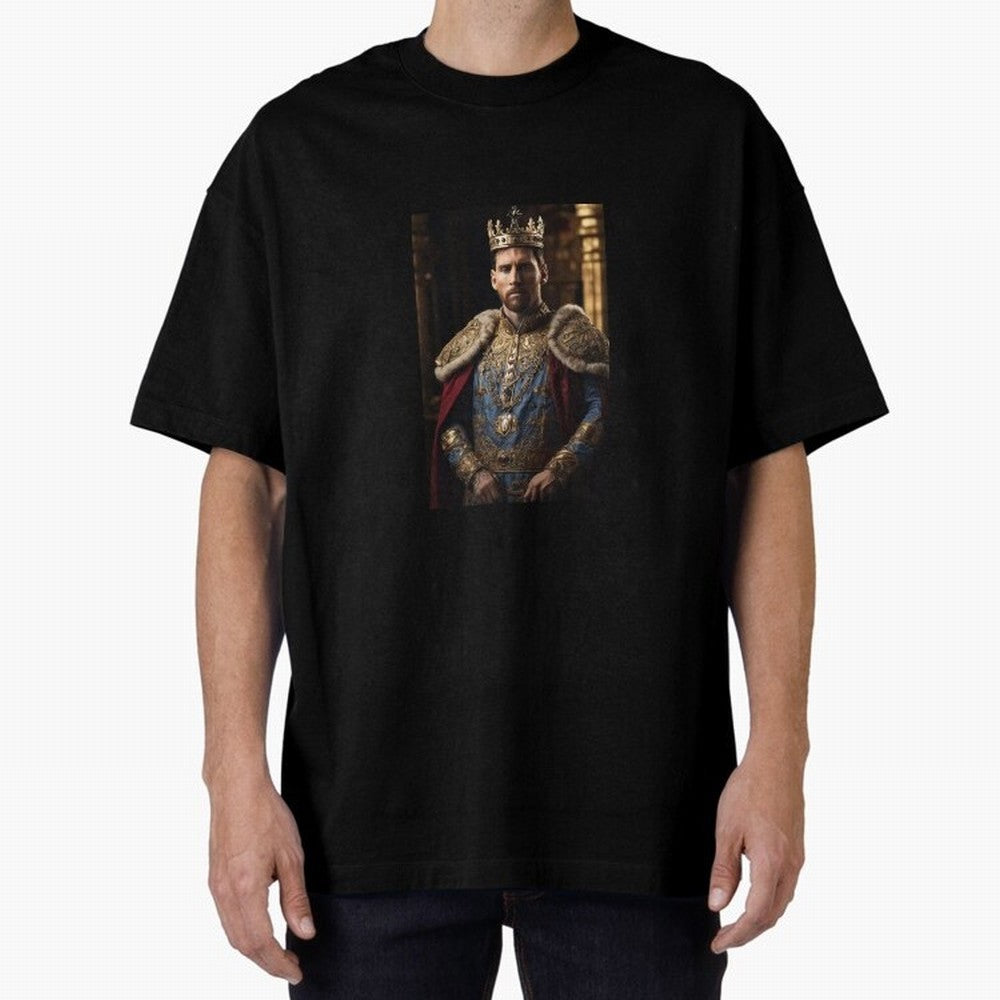 Lionel Messi, the king Oversized T-Shirt Fuel Your Fan Pride for Match Day Hype around FIFA World Cup 2026 USA Canada Mexico, Cristiano Ronaldo, England and Germany, Stadium Memories, Football Loyalty, International Chants and Championship
