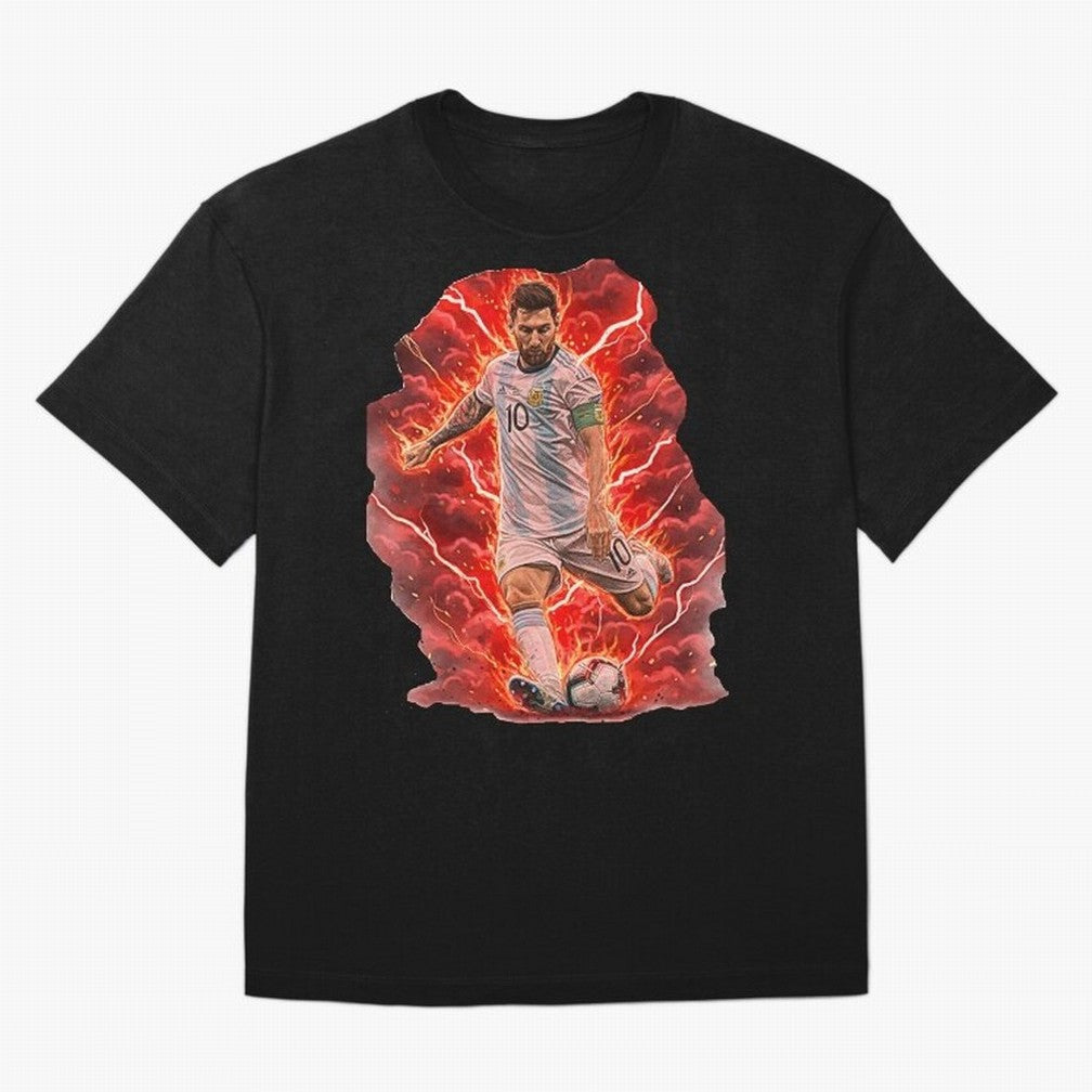 Messi Illustrated Style (HD) ¨C High Definition Design The Goat Unique Classic T-Shirt Join Supporters Worldwide for FIFA World Cup 2026 USA Canada Mexico Spirit, with Spain, Neymar, Football History, Final Match Energy, Crowd Noise and Once in a