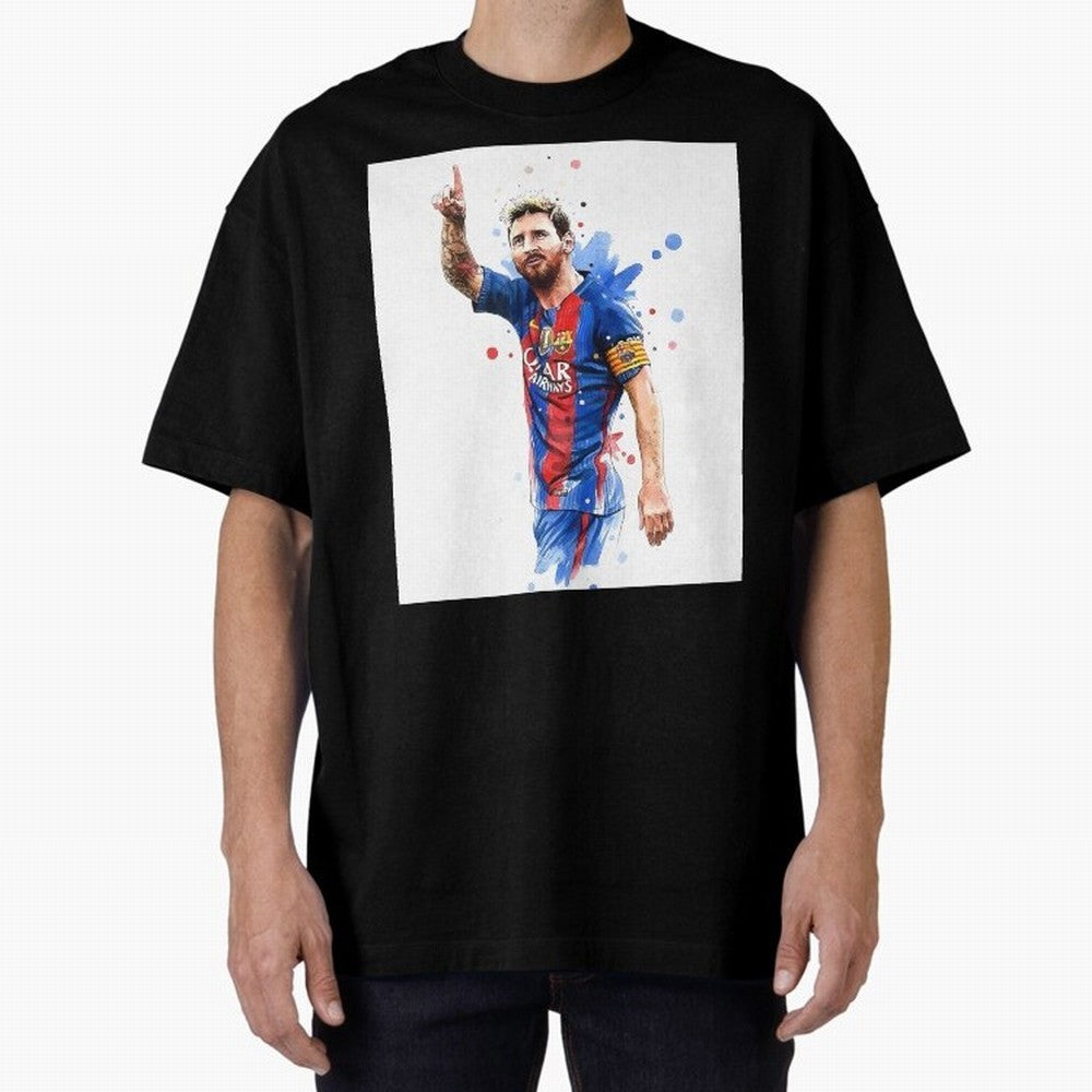 Lionel Messi Barcelona football legend Oversized T-Shirt Bring Match Day Fire to FIFA World Cup 2026 USA Canada Mexico Highlighting CR7, Argentina Energy, Sports Nostalgia, International Competition, Famous Players and Unforgettable Victories;