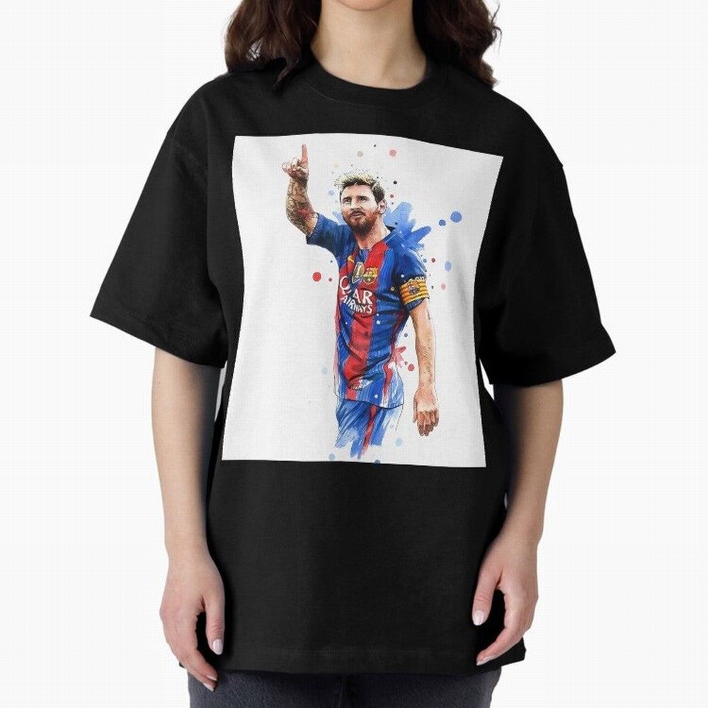 Lionel Messi Barcelona football legend Oversized T-Shirt Bring Match Day Fire to FIFA World Cup 2026 USA Canada Mexico Highlighting CR7, Argentina Energy, Sports Nostalgia, International Competition, Famous Players and Unforgettable Victories;