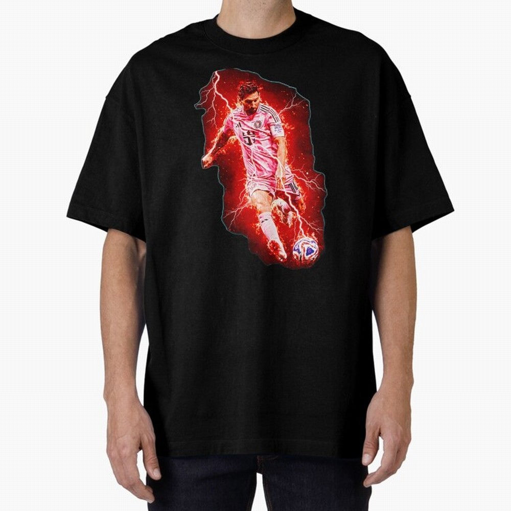 Messi The Goat (HD) High Definition Design | Exclusive Fanart Oversized T-Shirt Follow Every Goal of Match Day Hype around FIFA World Cup 2026 Group Stage, Haaland and Mbappe, Portugal, Match Day Excitement, Supporter Culture, Golden Goals and