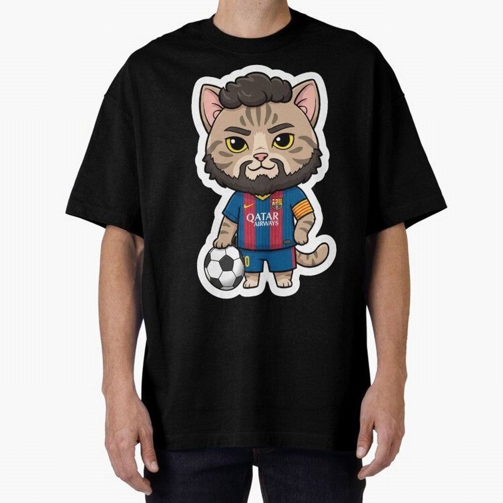 Fcb - Fc Barcelona | Cute Cat Messi with Jersey Barcelona Classic T-Shirt Relive FIFA World Cup 2026 USA Canada Mexico for Fans of Messi, Neymar and Mbappe and France and Portugal, Bringing Stadium Memories, Football Loyalty, International Chants