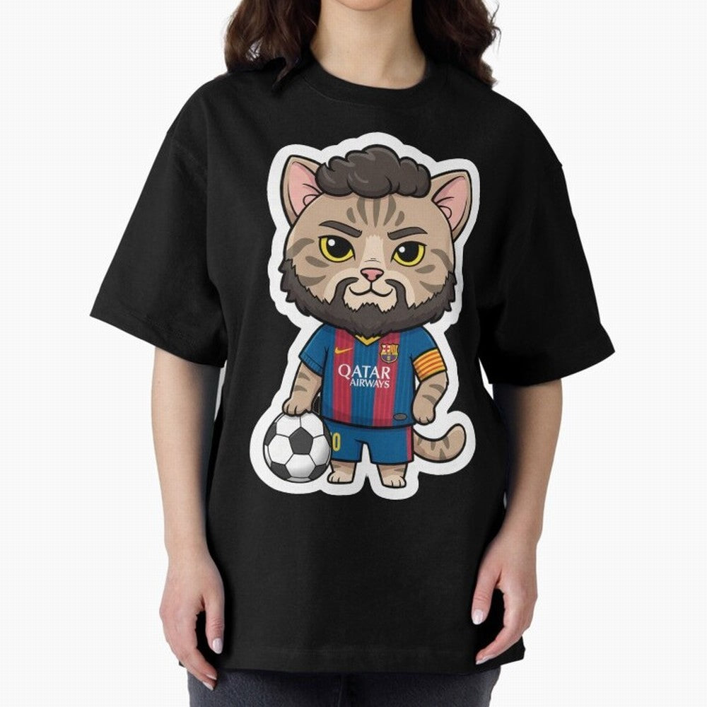 Fcb - Fc Barcelona | Cute Cat Messi with Jersey Barcelona Classic T-Shirt Relive FIFA World Cup 2026 USA Canada Mexico for Fans of Messi, Neymar and Mbappe and France and Portugal, Bringing Stadium Memories, Football Loyalty, International Chants