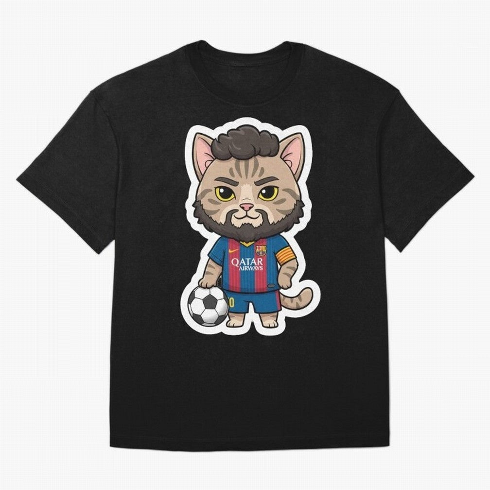 Fcb - Fc Barcelona | Cute Cat Messi with Jersey Barcelona Classic T-Shirt Relive FIFA World Cup 2026 USA Canada Mexico for Fans of Messi, Neymar and Mbappe and France and Portugal, Bringing Stadium Memories, Football Loyalty, International Chants