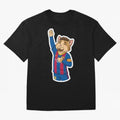 Fcb - Fc Barcelona | Cute Cat Messi with Jersey Barcelona Oversized T-Shirt Bring Champion Energy into the FIFA World Cup 2026 Journey through Mbappe Highlights, England and Germany Pride, Classic Soccer Heritage, Championship Pressure, Fan Loyalty