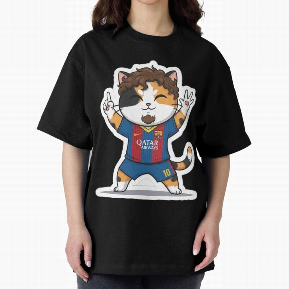 Fcb - Fc Barcelona | Cute Cat Messi with Jersey Barcelona Classic T-Shirt Step into Match Day Hype around FIFA World Cup 2026 USA Canada Mexico, CR7 and Messi, Argentina, Classic Soccer Heritage, Championship Pressure, Fan Loyalty and International