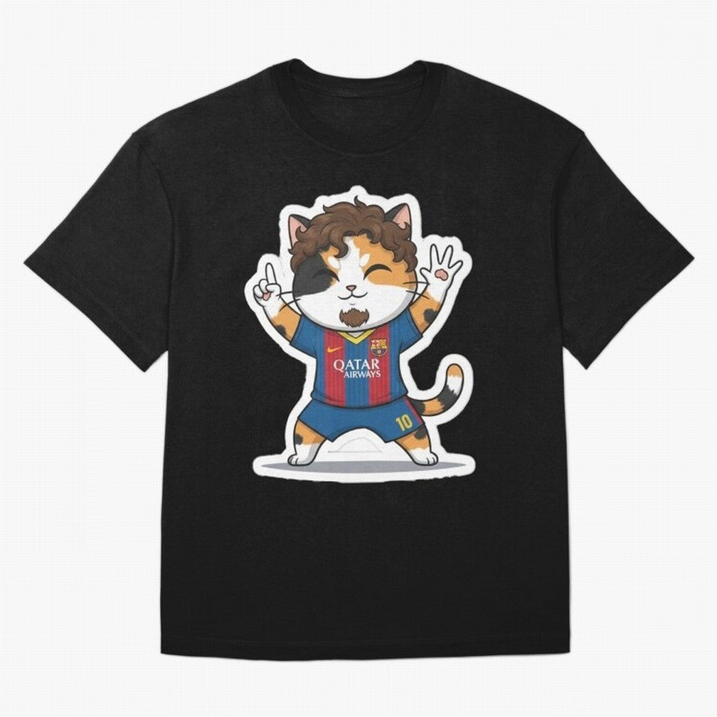 Fcb - Fc Barcelona | Cute Cat Messi with Jersey Barcelona Classic T-Shirt Step into Match Day Hype around FIFA World Cup 2026 USA Canada Mexico, CR7 and Messi, Argentina, Classic Soccer Heritage, Championship Pressure, Fan Loyalty and International