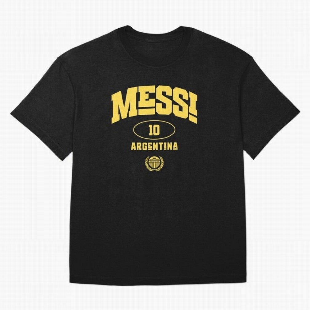 Messi 10: Yellow Text Soccer Legend T-shirt Active T-Shirt Honor Champions and Dreams in FIFA World Cup 2026 Group Stage Spirit, Connected to Brazil, Portugal and Argentina, Messi, Neymar and Mbappe, Supporter Pride, Iconic Celebrations, Legendary