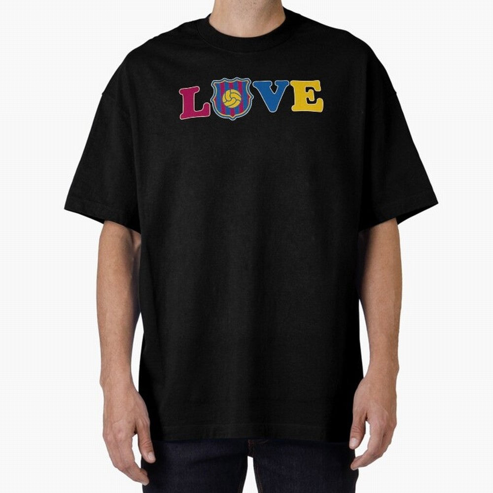 Love Barcelona Oversized T-Shirt Celebrate Rivalries and Pride in the FIFA World Cup 2026 USA Canada Mexico Journey through Neymar, Haaland and Cristiano Ronaldo Highlights, Portugal Pride, Football History, Final Match Energy, Crowd Noise and Once