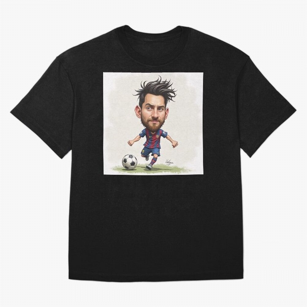 The Little Magician ¨C Caricature of Lionel Messi Oversized T-Shirt Make Game Day About FIFA World Cup 2026 Group Stage Connected to CR7 and Messi, Spain and Netherlands Energy, Football Passion, Legendary Performances, Festival Vibes and Supporter
