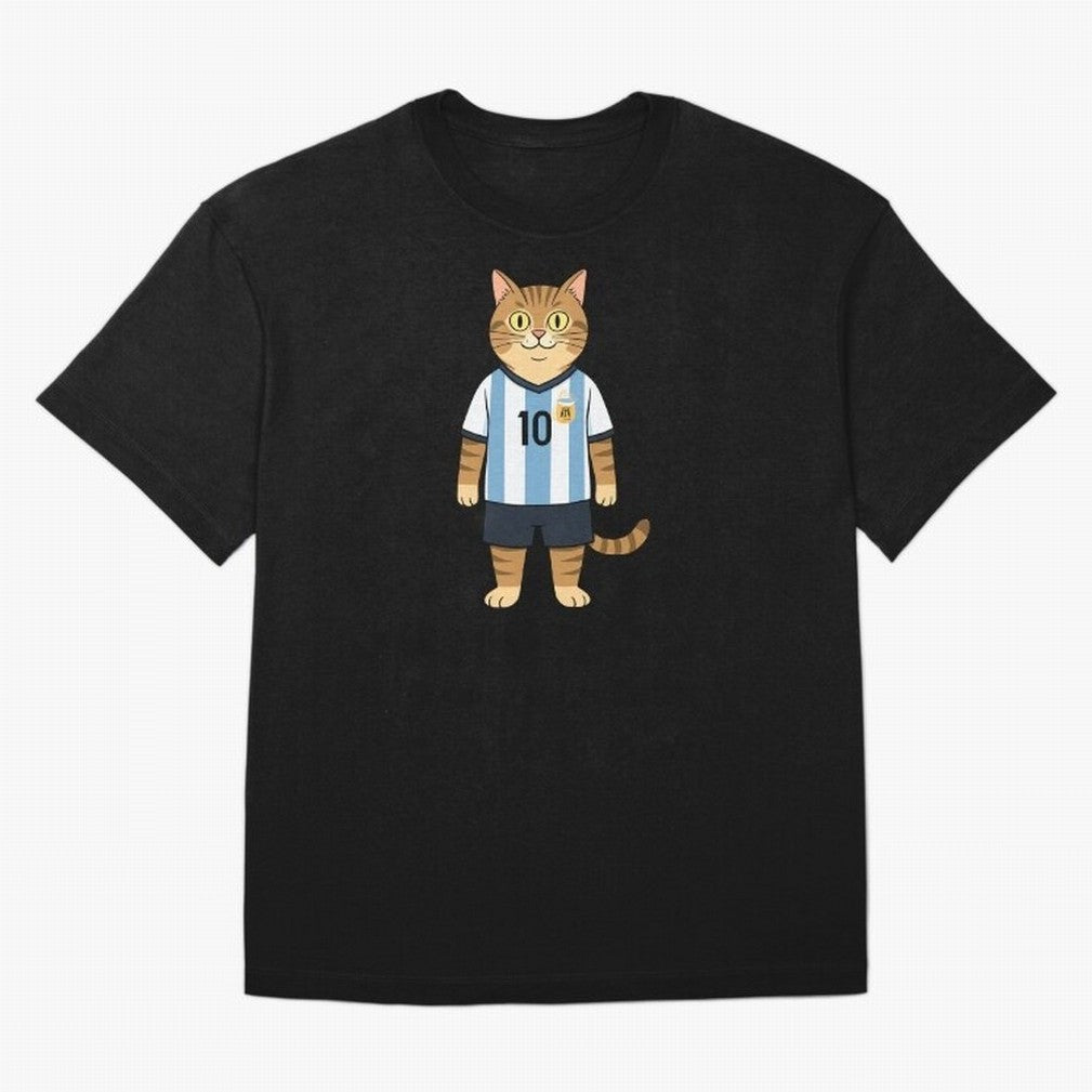 Lionel the Soccer Cat Oversized T-Shirt Share Global Football Passion for FIFA World Cup 2026 Group Stage, Celebrating Messi, Neymar and Mbappe, Spain and Netherlands, Soccer Culture, Superstar Moments, National Team Dreams and Competitive Fire;