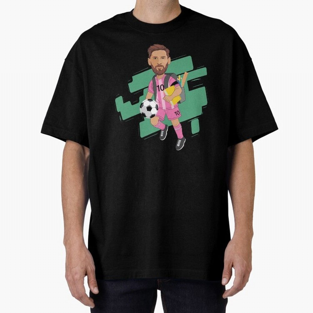 BACK TO SCHOOL - CARICATURE - LIONEL - MESSI - LEO Classic T-Shirt Support Iconic Players in FIFA World Cup 2026 for Fans of Cristiano Ronaldo, Haaland and CR7 and Portugal, Bringing Championship Spirit, Famous Goals, Roaring Crowds and