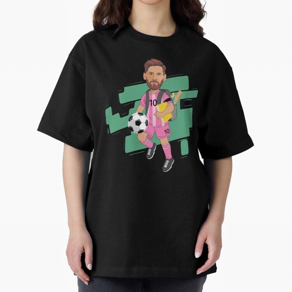 BACK TO SCHOOL - CARICATURE - LIONEL - MESSI - LEO Classic T-Shirt Support Iconic Players in FIFA World Cup 2026 for Fans of Cristiano Ronaldo, Haaland and CR7 and Portugal, Bringing Championship Spirit, Famous Goals, Roaring Crowds and