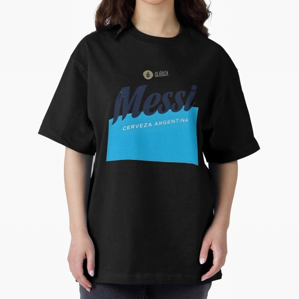 Messi Cerveza Argentina Parody Sticker Classic T-Shirt Share the Excitement of FIFA World Cup 2026 for Fans of Messi, CR7 and Mbappe and Spain and Netherlands, Bringing Sports Nostalgia, International Competition, Famous Players and Unforgettable