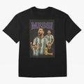 Lionel Messi Retro T-Shirt | 90s Football GOAT Collage Tee Boxy T-Shirt Celebrate Golden Goal Energy in the FIFA World Cup 2026 USA Canada Mexico Journey through Mbappe and Neymar Highlights, England and Germany Pride, Supporter Pride, Iconic