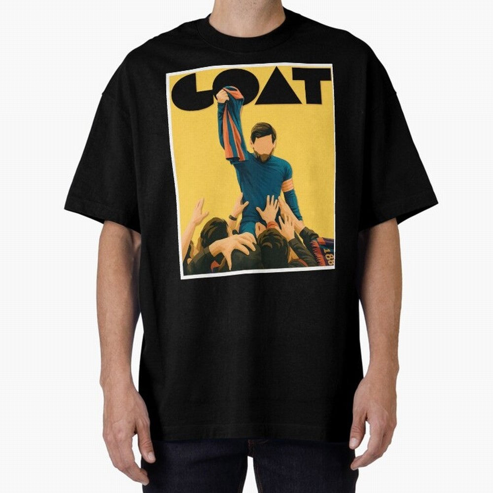 Lionel Messi Men's Football GOAT T-Shirt | Argentina Retro Vintage Messi Shirt Fan Gift Oversized T-Shirt Bring Match Day Fire to FIFA World Cup 2026 Connected to Haaland, France and Portugal Energy, Fan Favorite Moments, National Team Passion, Big