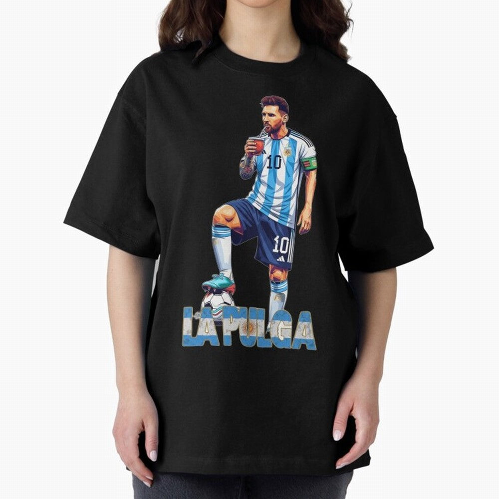 Messi the Flea Drinking Mate ¨C Unique Design by The Goat Classic T-Shirt Join Supporters Worldwide for FIFA World Cup 2026 USA Canada Mexico Connected to Mbappe, England, France and Netherlands Energy, Football History, Final Match Energy, Crowd