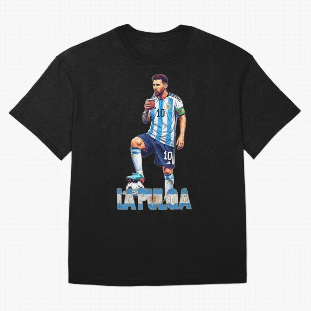 Messi the Flea Drinking Mate ¨C Unique Design by The Goat Classic T-Shirt Join Supporters Worldwide for FIFA World Cup 2026 USA Canada Mexico Connected to Mbappe, England, France and Netherlands Energy, Football History, Final Match Energy, Crowd