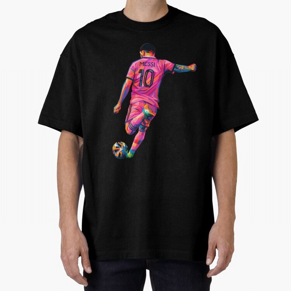 Lionel Messi - Inter Miami Wpap Art Classic T-Shirt Enjoy the Biggest Football Party of Global Football Passion for FIFA World Cup 2026 USA Canada Mexico, Filled with Messi, Neymar and Mbappe, Germany, Vintage Soccer Flavor, Modern Football Stars,