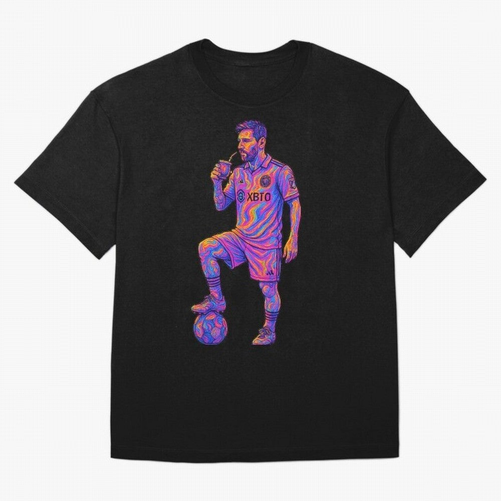 Messi Mate Vibes: Psychedelic Art by the GOAT Inter Miami Classic T-Shirt Stand with FIFA World Cup 2026 USA Canada Mexico Featuring Messi, Neymar and Mbappe, Netherlands Energy, Championship Spirit, Famous Goals, Roaring Crowds and International