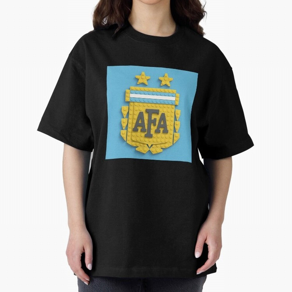Argentina Blocks Oversized T-Shirt Stand with the FIFA World Cup 2026 Journey through Messi and Cristiano Ronaldo Highlights, Argentina and Brazil Pride, Fan Favorite Moments, National Team Passion, Big Match Drama and Soccer History; Great for