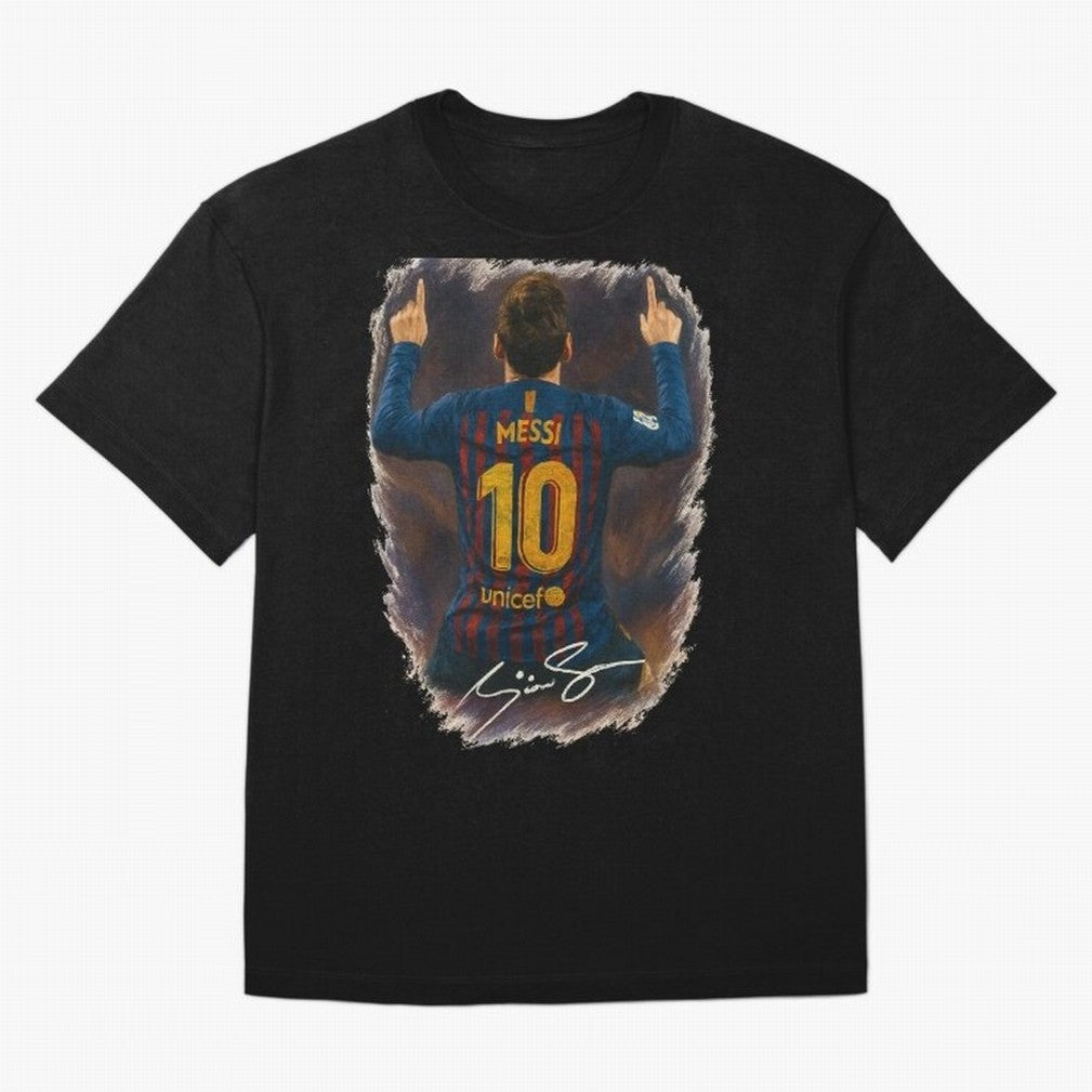 Lionel Messi Barcelona Tribute ¨C Iconic Number 10 Celebration Art Print Classic T-Shirt Wear the Spirit of FIFA World Cup 2026 Driven by Messi and Cristiano Ronaldo, England, France and Netherlands Energy, Football History, Final Match Energy,