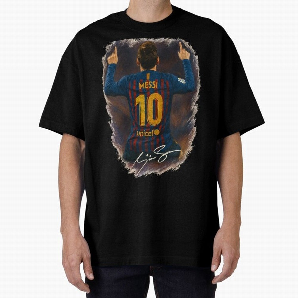 Lionel Messi Barcelona Tribute ¨C Iconic Number 10 Celebration Art Print Classic T-Shirt Wear the Spirit of FIFA World Cup 2026 Driven by Messi and Cristiano Ronaldo, England, France and Netherlands Energy, Football History, Final Match Energy,
