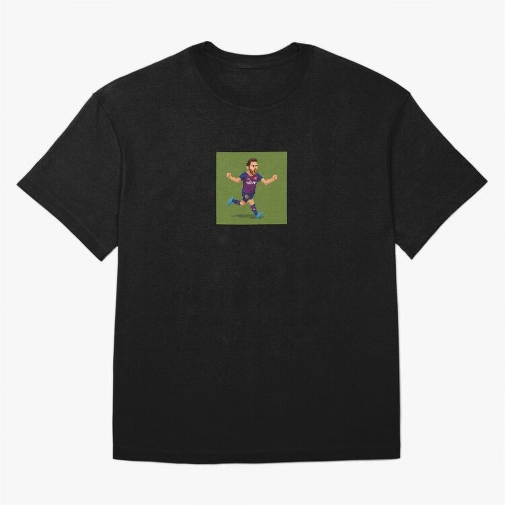 Lionel Messi Barcelona Pixel Art Tribute Classic T-Shirt Honor the Football Icons of FIFA World Cup 2026 USA Canada Mexico for Fans of Neymar and England, Bringing Classic Soccer Heritage, Championship Pressure, Fan Loyalty and International Pride;