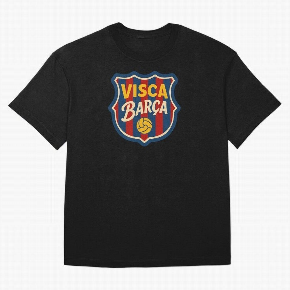 FC Barcelona Visca Barca Badge Classic T-Shirt Show Your Tournament Heart for FIFA World Cup 2026 Group Stage with CR7 and Messi, Argentina, France and Brazil Energy, Championship Spirit, Famous Goals, Roaring Crowds and International Football