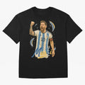 Lionel Messi Argentina Art ¨C Iconic World Cup Champion Tribute Design	 Oversized T-Shirt Step into FIFA World Cup 2026 Group Stage for Fans of Neymar and England and Germany, Bringing Stadium Chants, National Pride, Trophy Dreams and Unforgettable