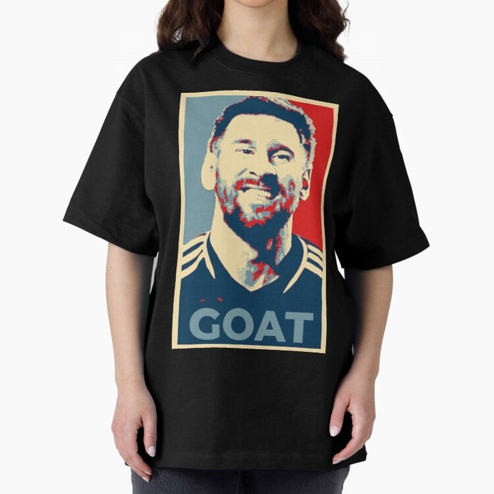Messi - Hope Oversized T-Shirt Represent Football Lovers during FIFA World Cup 2026 Group Stage Made for Mbappe and Neymar, Germany Energy, Classic Soccer Heritage, Championship Pressure, Fan Loyalty and International Pride; Great for Supporters