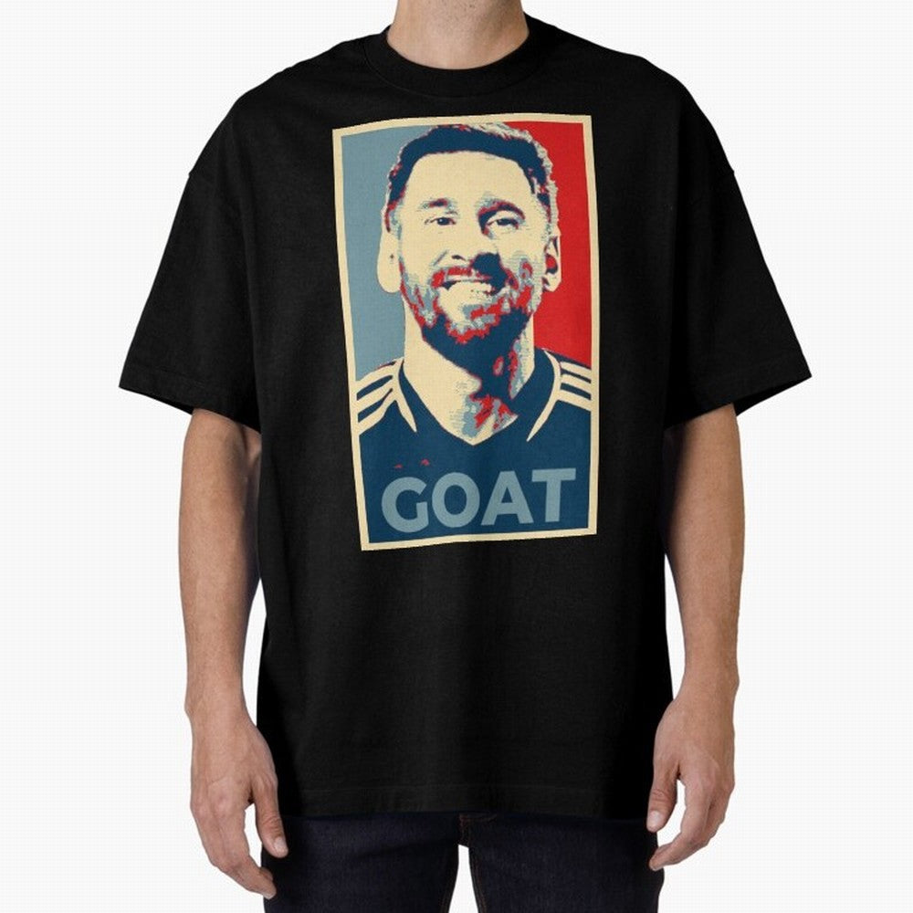 Messi - Hope Oversized T-Shirt Represent Football Lovers during FIFA World Cup 2026 Group Stage Made for Mbappe and Neymar, Germany Energy, Classic Soccer Heritage, Championship Pressure, Fan Loyalty and International Pride; Great for Supporters