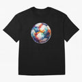 Football Soccer Ball Watercolor Illustration Drawing Classic T-Shirt Share FIFA World Cup 2026 Driven by Mbappe, France Energy, Vintage Soccer Flavor, Modern Football Stars, National Flags and Final Night Emotion; Ideal for Fans Who Follow Messi,
