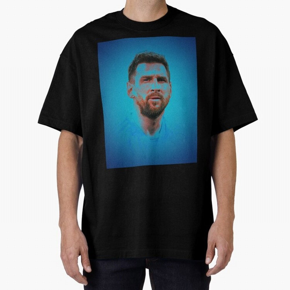 Messi: The Undisputed GOAT Oversized T-Shirt Represent the Passion of Match Day Hype around FIFA World Cup 2026, Mbappe and Neymar, France and Portugal, Stadium Memories, Football Loyalty, International Chants and Championship Tradition; Ideal for