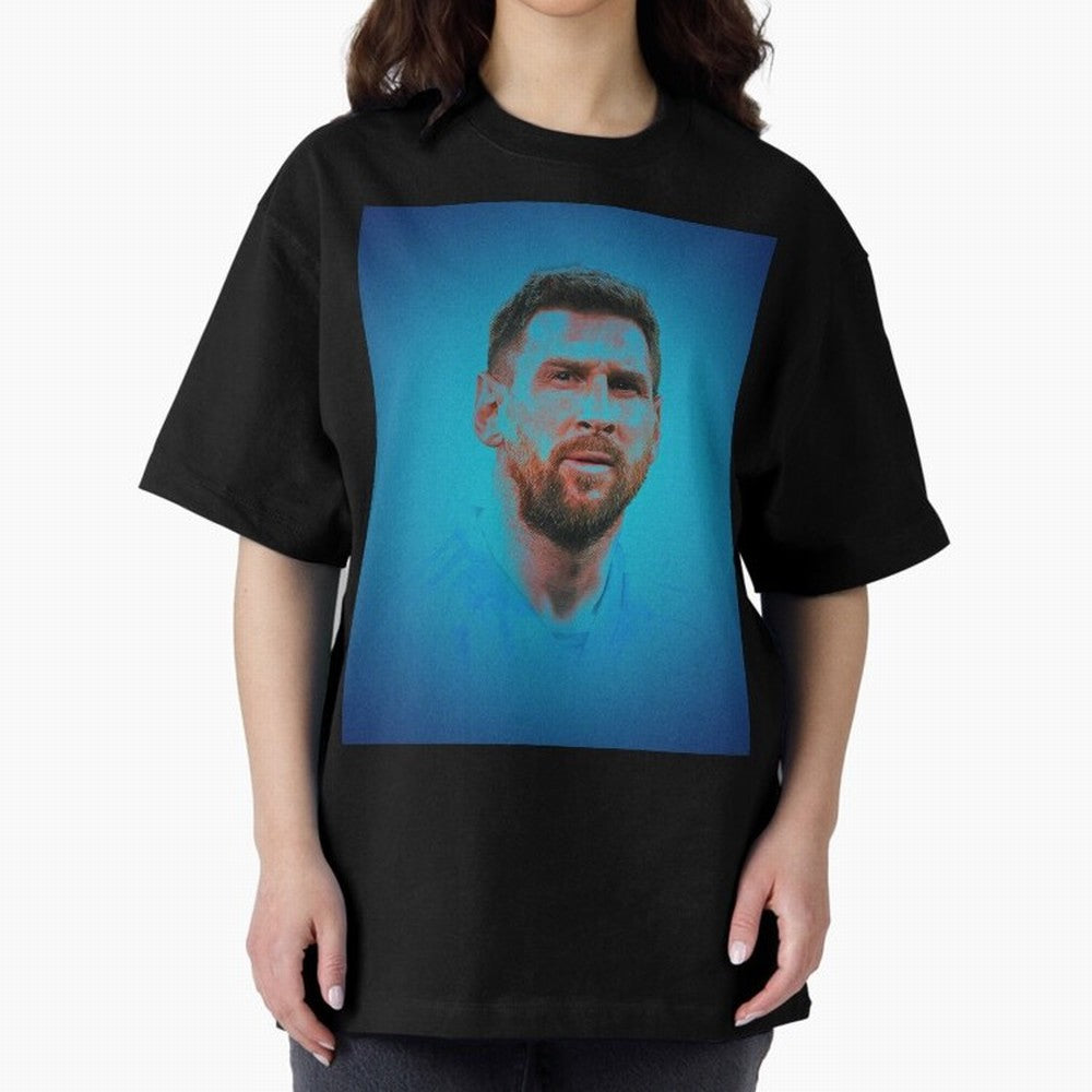 Messi: The Undisputed GOAT Oversized T-Shirt Represent the Passion of Match Day Hype around FIFA World Cup 2026, Mbappe and Neymar, France and Portugal, Stadium Memories, Football Loyalty, International Chants and Championship Tradition; Ideal for