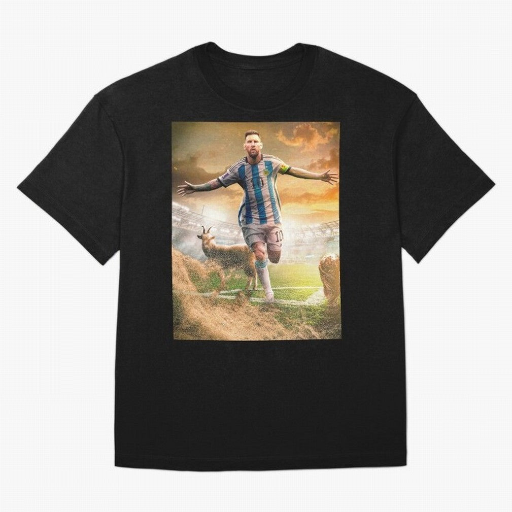 Messi: The Undisputed GOAT Classic T-Shirt Honor Football Greatness during FIFA World Cup 2026 USA Canada Mexico Connected to Messi and Cristiano Ronaldo, Spain and Netherlands Energy, Football Festival Excitement, Trophy Ambitions, Country