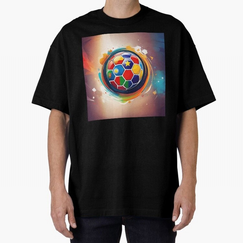 soccer 1 Oversized T-Shirt Bring Retro Soccer Energy to FIFA World Cup 2026 Group Stage Spirit, Capturing Spain and Netherlands, CR7 and Messi, Fan Favorite Moments, National Team Passion, Big Match Drama and Soccer History; Perfect for Supporters
