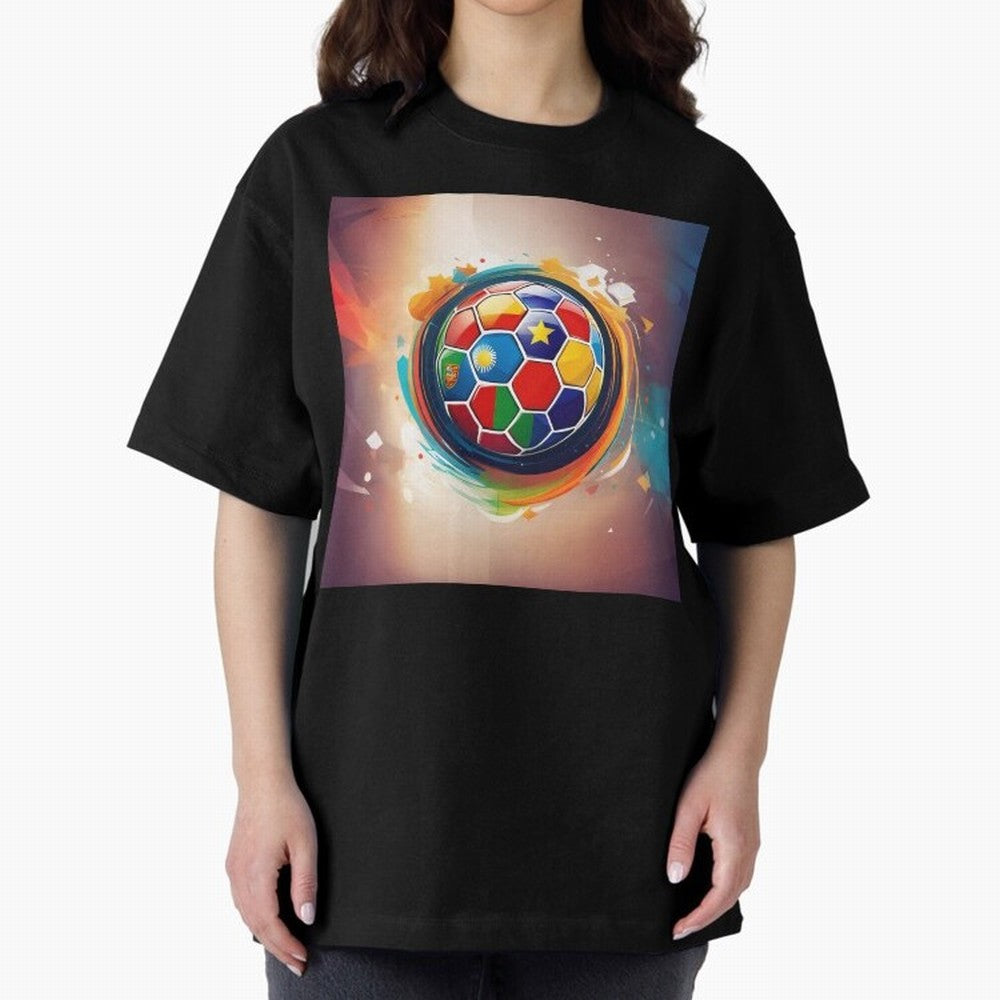 soccer 1 Oversized T-Shirt Bring Retro Soccer Energy to FIFA World Cup 2026 Group Stage Spirit, Capturing Spain and Netherlands, CR7 and Messi, Fan Favorite Moments, National Team Passion, Big Match Drama and Soccer History; Perfect for Supporters