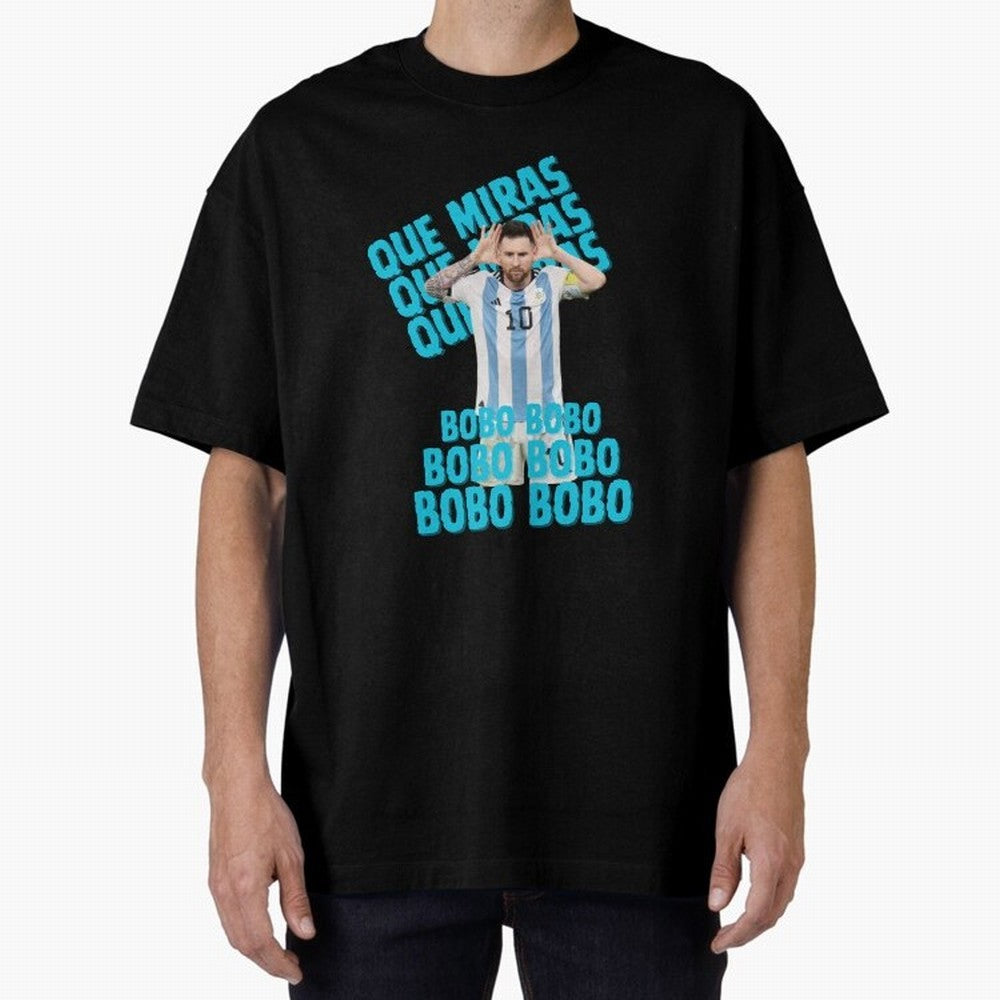 LEONEL MESSI Oversized T-Shirt Celebrate Classic Football Spirit in Global Football Passion for FIFA World Cup 2026 Group Stage, Highlighting Messi, Neymar and Mbappe, Argentina, Vintage Soccer Flavor, Modern Football Stars, National Flags and