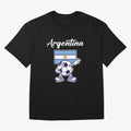 ARGENTINA - Dabbing Football Soccer Ball - ARGENTINA Oversized T-Shirt Bring Match Day Fire to FIFA World Cup 2026 Group Stage Spirit, Featuring Argentina and Brazil, Mbappe, Match Day Excitement, Supporter Culture, Golden Goals and Global Football