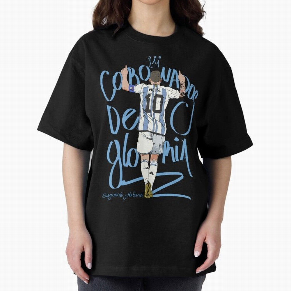 Messi, crowned with glory Active T-Shirt Keep the Legacy of the FIFA World Cup 2026 Journey through Messi, Neymar and Mbappe Highlights, Portugal, Spain and Germany Pride, Worldwide Fan Energy, Dramatic Goals, Stadium Lights and Championship
