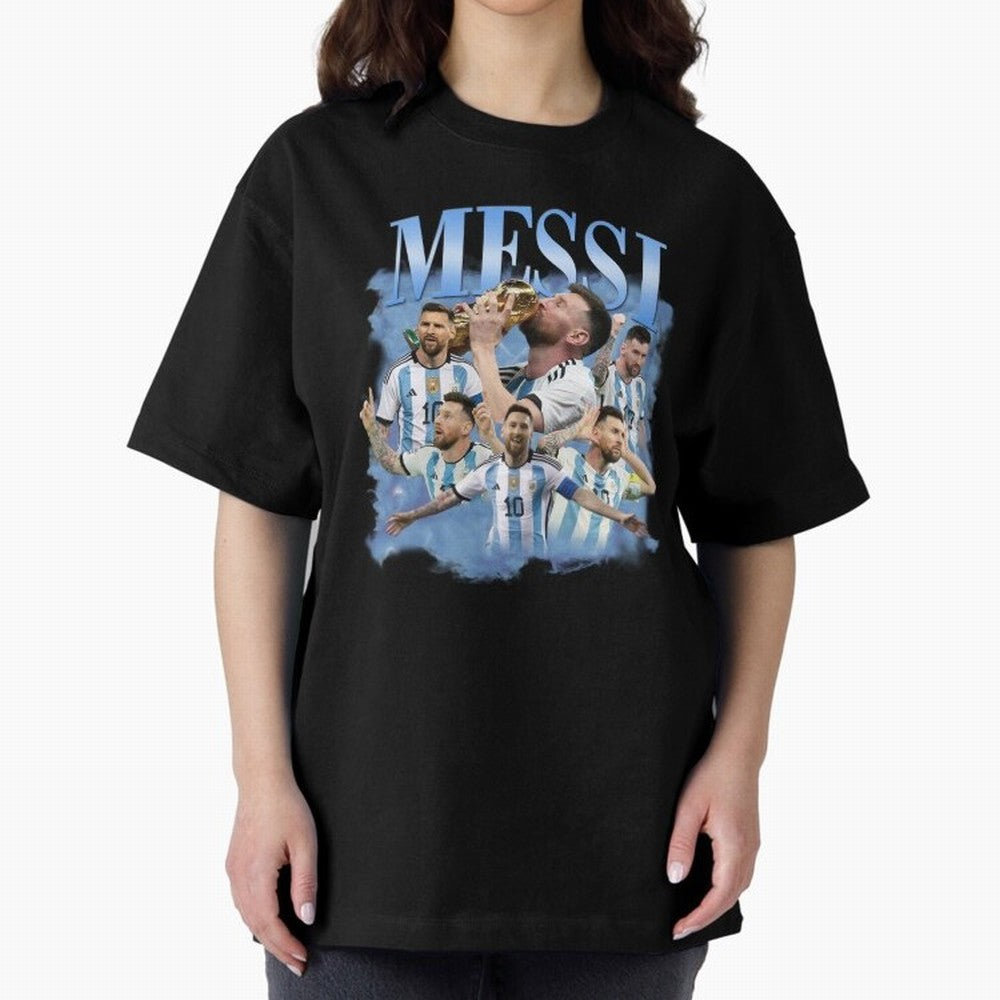 Lionel Messi Footballer Classic T-Shirt Follow the Final Road of FIFA World Cup 2026 USA Canada Mexico Spirit, Highlighting England and Germany, Messi and Cristiano Ronaldo, Match Day Excitement, Supporter Culture, Golden Goals and Global Football