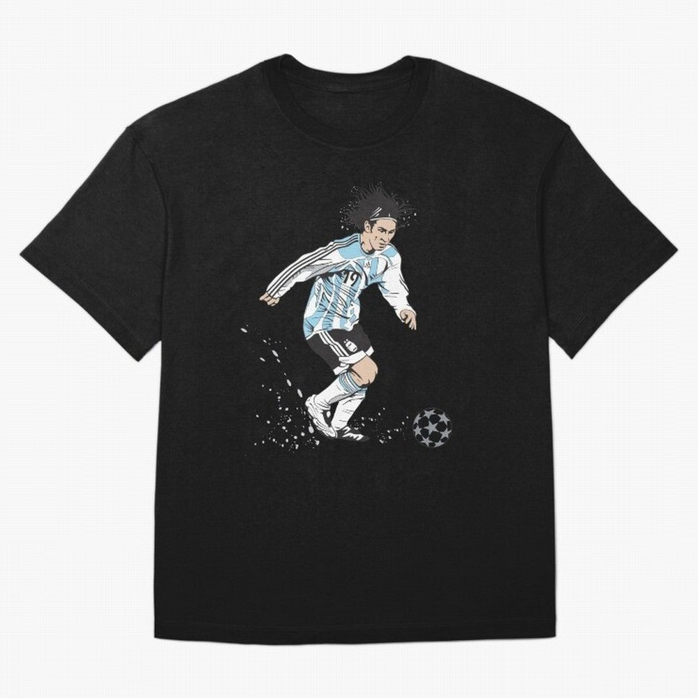 Lionel Messi runner Oversized T-Shirt Bring Match Day Fire to Match Day Hype around FIFA World Cup 2026 USA Canada Mexico, Cristiano Ronaldo, Haaland and CR7, Brazil, Football Passion, Legendary Performances, Festival Vibes and Supporter Community;