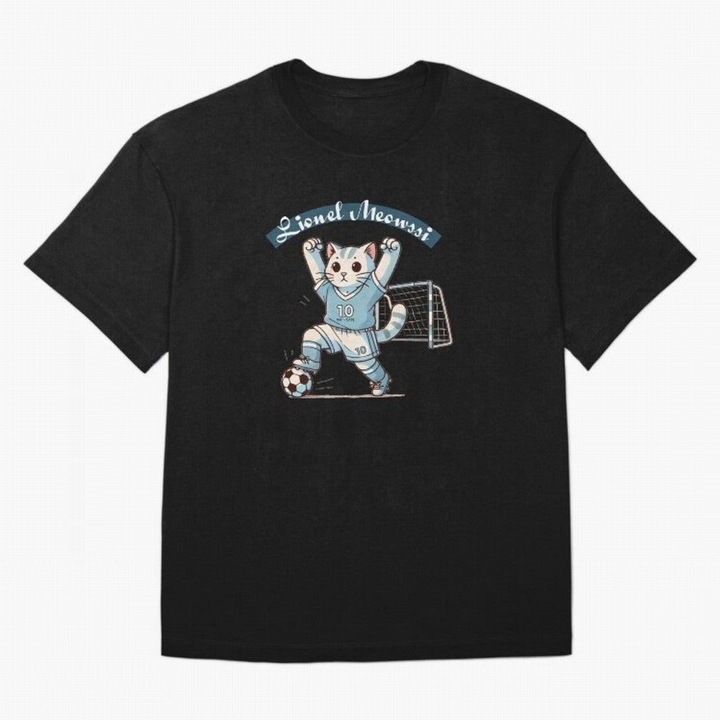 Lionel Meowssi Oversized T-Shirt Bring Global Football Passion for FIFA World Cup 2026 Group Stage, Inspired by Mbappe, Netherlands, Champion Mindset, Group Stage Buzz, Knockout Tension and Passionate Fan Culture; Made for Die Hard Supporters,