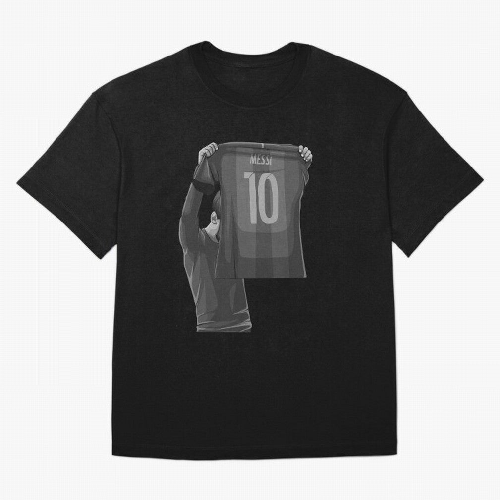 Lionel Messi Black and White Version Oversized T-Shirt Join the Global Buzz around Global Football Passion for FIFA World Cup 2026 USA Canada Mexico, Centered on Cristiano Ronaldo, Haaland and CR7, England, Championship Spirit, Famous Goals,