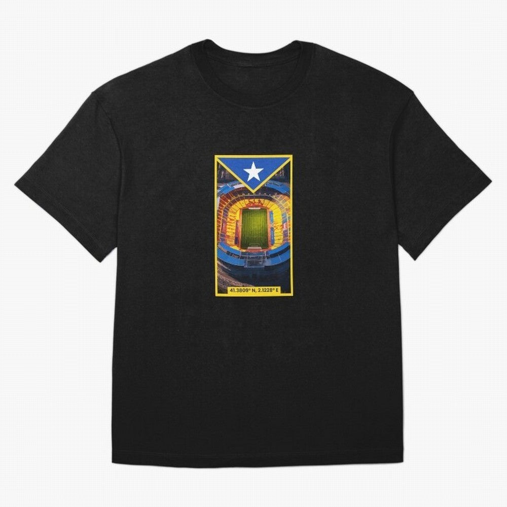 Barcelona Stadium Coordinates Graphic Essential T-Shirt Relive the Noise and Pride of FIFA World Cup 2026 Group Stage Spirit, Celebrating Netherlands, Neymar, Haaland and Cristiano Ronaldo, Match Day Excitement, Supporter Culture, Golden Goals and