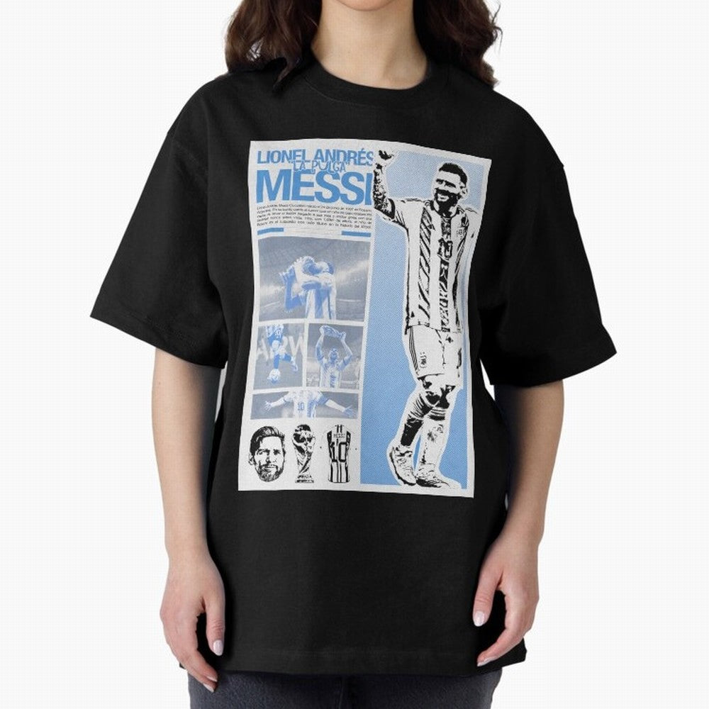 The Flea Lionel Messi Oversized T-Shirt Back the Journey through FIFA World Cup 2026 Group Stage Spirit, Filled with Portugal, Spain and Germany, Haaland and Mbappe, Match Day Excitement, Supporter Culture, Golden Goals and Global Football Passion;