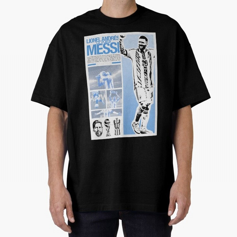 The Flea Lionel Messi Oversized T-Shirt Back the Journey through FIFA World Cup 2026 Group Stage Spirit, Filled with Portugal, Spain and Germany, Haaland and Mbappe, Match Day Excitement, Supporter Culture, Golden Goals and Global Football Passion;